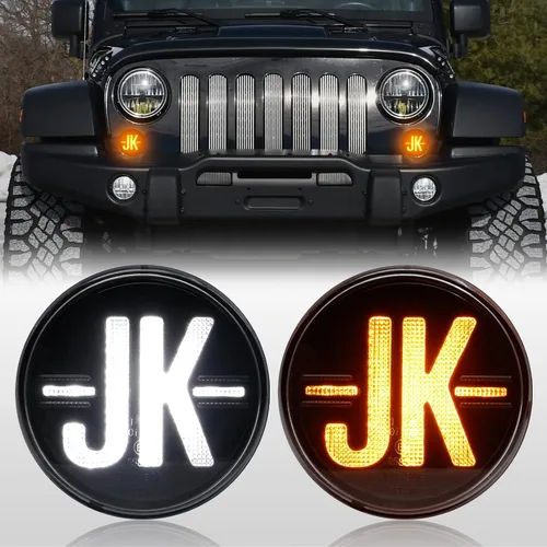 Miniatura 8 de Luces de posición laterales para Jeep Wrangler JK/JKU 2007-2018, luz LED de guardabarros delantero, Plug & Play, lámpara de estacionamiento
