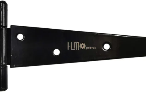 Miniatura 8 de HLMOptimo Bisagra en T resistente, correa en T, cobertizo para puerta de granero, bisagra de puerta forjada a prueba de óxido negro