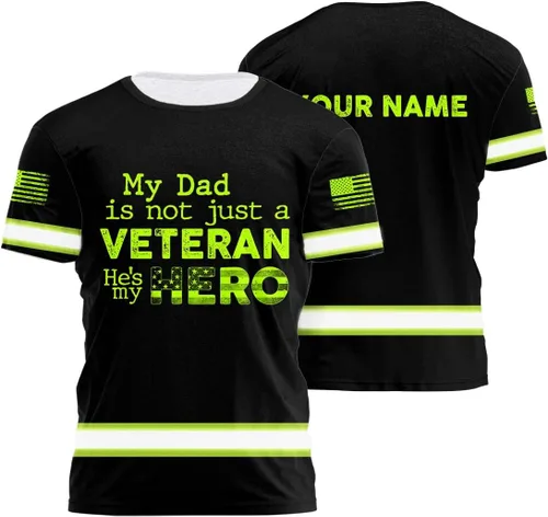 Miniatura 15 de Camisa de alta visibilidad para hombre, camisas de seguridad reflectantes con nombre personalizado para patriota, patriótico, veterano, militar