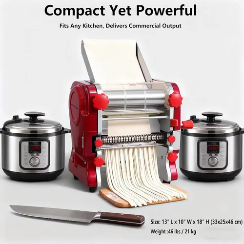 Miniatura 8 de XINGYUEXUAN Pasta eléctrica que hace la máquina el rodillo comercial de la masa del fabricante de espagueti de los fideos con el cortador de 0.079