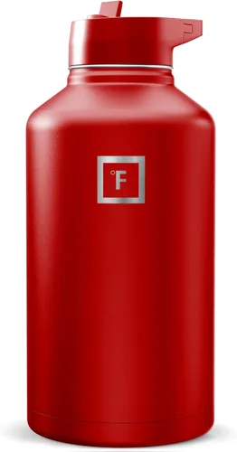 Miniatura 75 de IRON °FLASK Frasco de hidratación para acampar y senderismo con pajilla, botella de agua deportiva de acero inoxidable con aislamiento de boca Dark