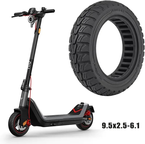 Miniatura 2 de Reemplazo de neumático sólido todoterreno de 9.5 x 2.5-6.1 para NIU KQi3 Pro/Max/Sport Scooter - Sin pinchazos, mantenimiento sin complicaciones