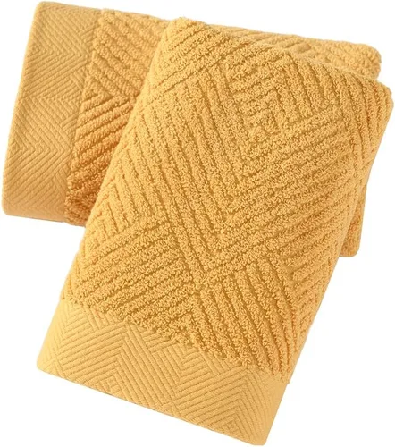 Miniatura 16 de sense gnosis Toalla de mano a rayas de espiga gris de primera calidad, 100% algodón, ultra suave, altamente absorbente, juego de 2 toallas de mano