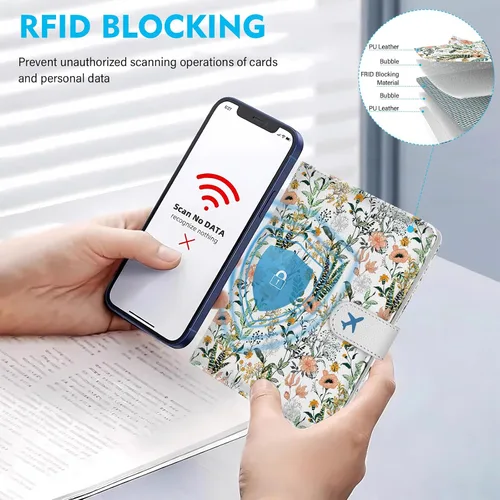 Miniatura 4 de Soporte para pasaporte para viaje, funda de cuero con bloqueo RFID, combo con ranura para tarjeta de crédito y ranura para tarjeta de embarque