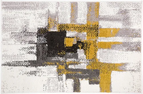 Miniatura 87 de Rugshop Alfombra Corredor Abstracta Contemporánea Negra — No Desprende Pelusa para Pasillo, Entrada y Cocina 2' x 7
