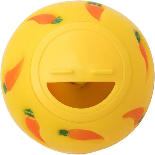 Niteangel Bola de golosina, bola de refrigerio para conejillos de indias, conejos, erizos y otras mascotas pequeñas (pequeña, amarillo)