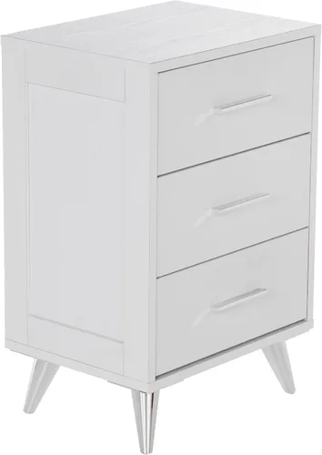 Miniatura 4 de SEI Furniture Owen Midcentury - Mesita de noche moderna, color blanco