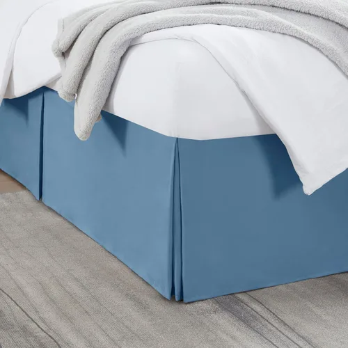 Miniatura 16 de Nestl Falda de cama individual blanca – Falda de cama de tamaño individual de 14 pulgadas de caída – Faldas de cama de microfibra cepillada – Falda