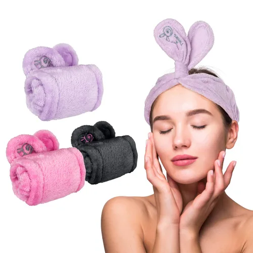 Lindo Twist-N-Twirl - Diadema de lavado facial, talla única, ajustable, cómoda tela de felpa, antideslizante, perfecta para máscaras, para mujeres