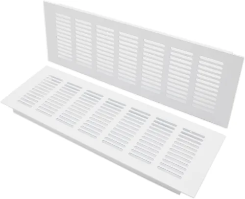 Miniatura 14 de 2 fundas para ventilación de aire, rejilla de ventilación de aleación de aluminio blanca rectangular, cubierta de rejilla de metal para armario