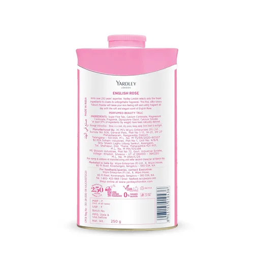 Miniatura 2 de Yardley Talco perfumado de rosa inglesa, 8.82 oz