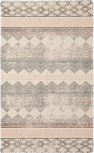Miniatura 7 de French Connection Alfombra lavada a la piedra Estilo Halyn Ink Decoración bohemia moderna para el hogar Alfombra rectangular 100% algodón