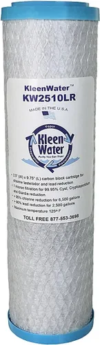 Miniatura 3 de KleenWater Juego de filtros de agua potable alternativos de bloque de carbono, compatible con GE GXSV10C y FXSVC con (4) juntas tóricas de repuesto