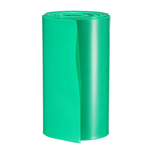 Miniatura 8 de uxcell Tubo termorretráctil de PVC de envoltura de batería de 4.134 in de ancho plano para 18650 16.4 ft de longitud transparente