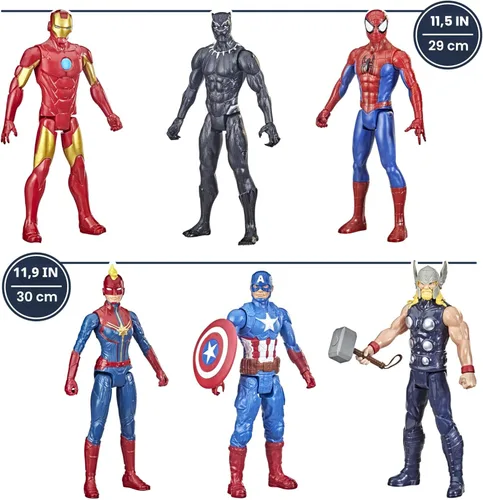Miniatura 2 de Marvel Titan Hero Series - Figura de acción multipaquete, 6 figuras de acción, juguetes de 12 pulgadas, inspirados en Marvel Comics, para niños de 4