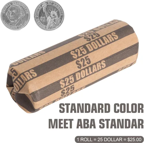 Miniatura 4 de Sumerfnt Rollos de Envoltorios para Monedas de Dólar, Solo Dólares, Rollos de Dólar Planos 110 Piezas