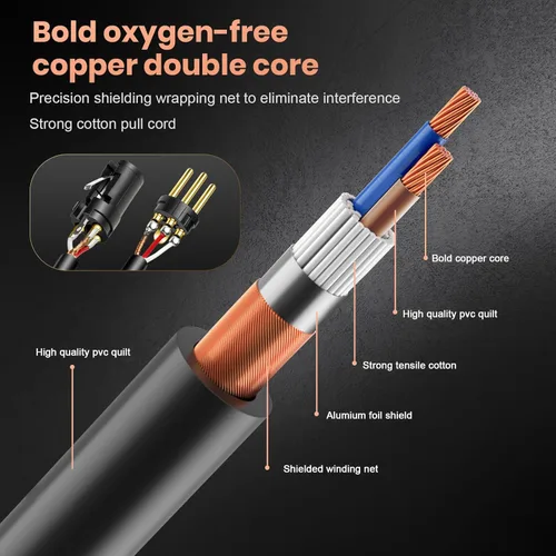 Miniatura 2 de Cable DMX de 10 pies, paquete de 8 cables flexibles XLR chapados en oro de 3 pines macho a hembra, cable para señal de iluminación de escenario