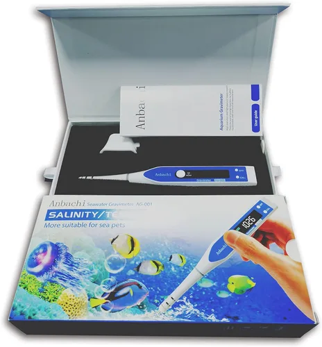 Miniatura 3 de Medidor de salinidad digital 3 en 1 Probador de agua salada – Gravedad específica, salinidad y temperatura, hidrómetro de pluma de alta precisión