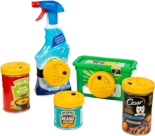 Miniatura 5 de Talking Products, Talking Tins - Botones de sonido grabables por voz, grabación de 20 segundos, amarillo, paquete de 3. Ayuda ideal para la demencia