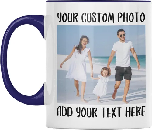 Miniatura 13 de Taza de café personalizada, taza con foto personalizada con imagen o texto, taza personalizable de cerámica, regalo de Navidad, cumpleaños, día