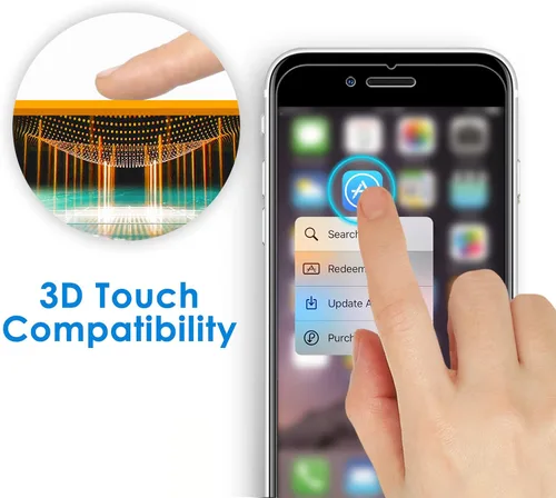Miniatura 5 de JETech Paquete de 3 protectores de pantalla para iPhone SE 3/2 (edición 2022/2020), iPhone 8, iPhone 7, iPhone 6s y iPhone 6, película de vidrio