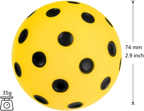Miniatura 2 de Pelotas silenciosas de pickleball para interiores y exteriores, bolas de espuma silenciosas, paquete de 6 con una bolsa de malla