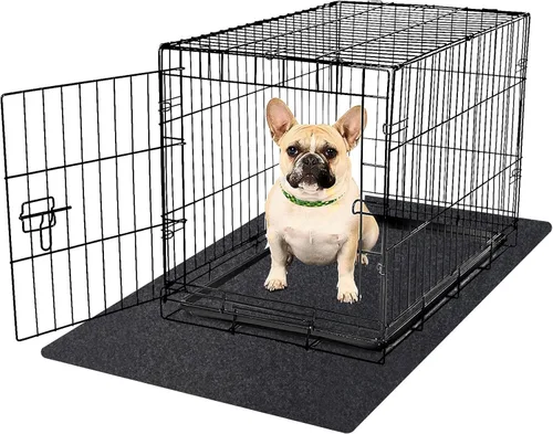 Miniatura 10 de Almohadilla para jaula de perro, absorbe la orina, impermeable, antideslizante, lavable, almohadilla para entrenamiento de perrera - debajo