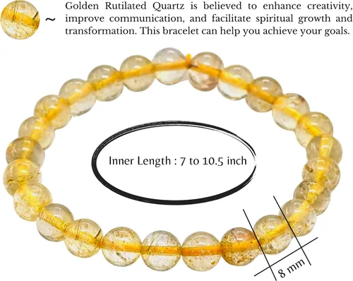 Miniatura 231 de Amazing Gemstone Crystal Bracelet for Women Men's Gifts - Protection Healing Crystal Bracelet - 8mm Gemstone Beaded Stretchable Bracelet Pulseras