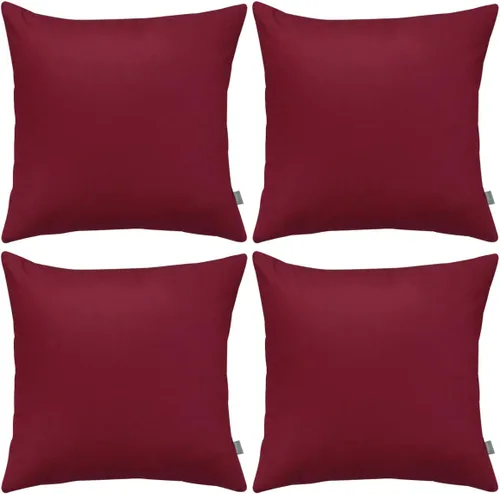 Miniatura 34 de Thmyo - Paquete de 4 fundas de almohada decorativas de 100 % algodón para lumbar, cómodas, sólidas, para Navidad/Halloween, fundas de cojín Blanco