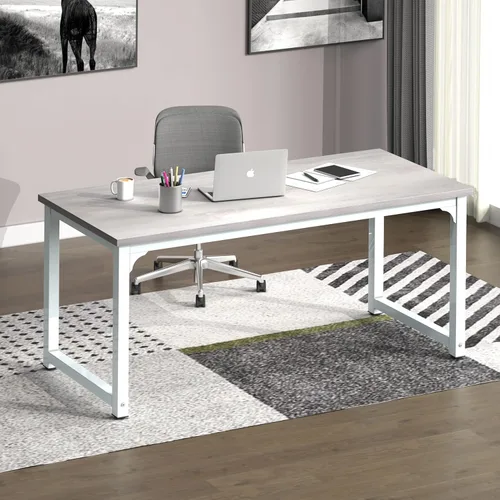 Miniatura 12 de NSdirect - Escritorio extra grande de 63 pulgadas XL para computadora, tiene una amplia mesa de trabajo para escritura, juegos y trabajo en casa