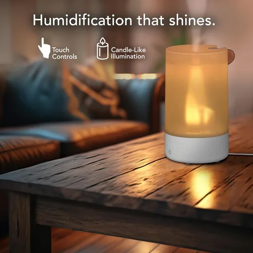 Miniatura 3 de Vornado Votiv Humidificador ultrasónico para toda la habitación con iluminación ambiental, salida de 2 galones, asa de transporte, recarga simple