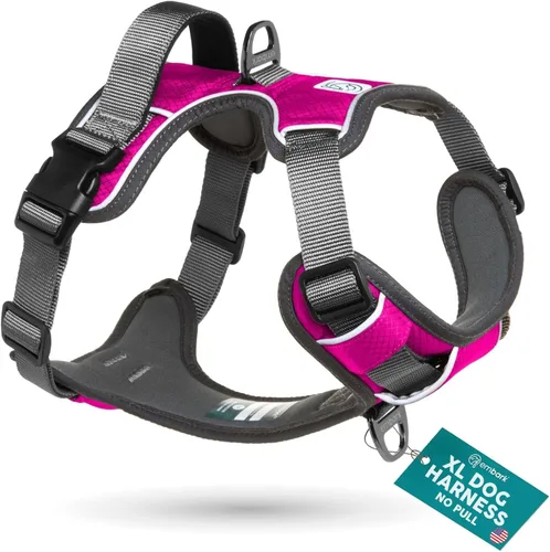 Miniatura 21 de Arnés para perro de aventura Embark, arnés para perro sin tirones con ribete reflectante para perros grandes - Nylon de grado militar, clip frontal