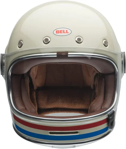 Miniatura 2 de Bell Bullitt - Casco (rayas blanco perlado brillante/rojo/azul - S)