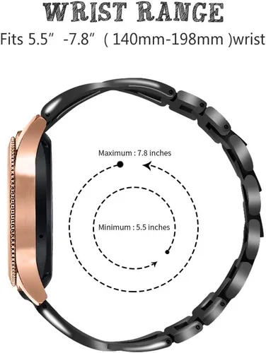 Miniatura 4 de TenCloud Accesorios de pulsera compatibles con Garmin Vivoactive 4S/Vivomove 3S/Forerunner 25S 265S/Venu 2S Bandas de reloj de acero inoxidable