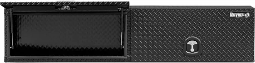 Miniatura 7 de Buyers Products 1721363 Topsider - Caja de herramientas para camión, 18 x 16 x 72 pulgadas, aluminio con banda de rodadura de diamante negro
