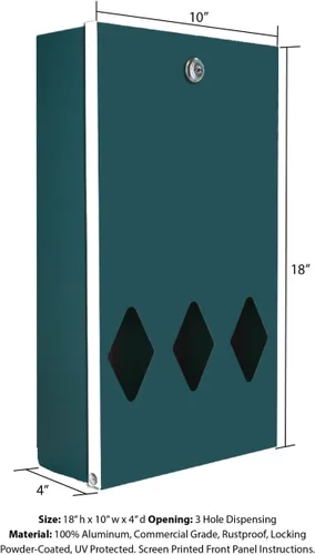 Miniatura 8 de ZERO WASTE USA NUEVA 2026 DISPENSE-ART™ Estación de basura para perros de aluminio con impresión UV de 7 pies - Sin bote de basura - 25% más