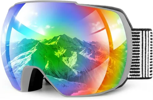 Miniatura 17 de OULAIQI Gafas de esquí de nieve, protección OTG UV400, anti niebla, esquí, patinaje, snowboard, gafas de snowboard para hombres, mujeres y jóvenes