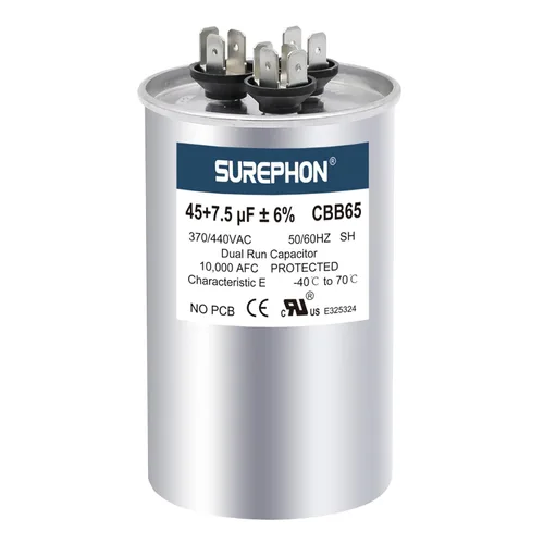 Miniatura 8 de Condensador CBB65 para ac 45/5 uf 45+5 MFD ±6% Run Dual 370-440 voltios, funciona para HVAC, acondicionadores de aire, bombas de calor