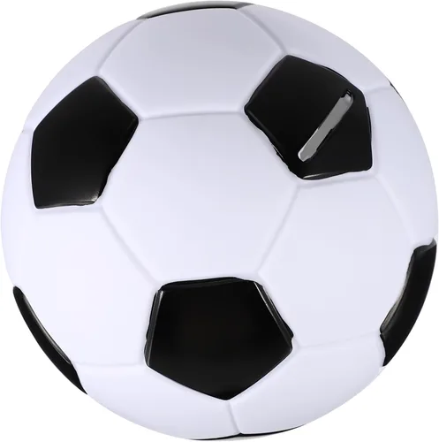 Kisangel - Alcancía de fútbol para niños y niñas, pelota de fútbol, monedas, decoración del hogar, 5.90 pulgadas, lindo dinero de dibujos animados
