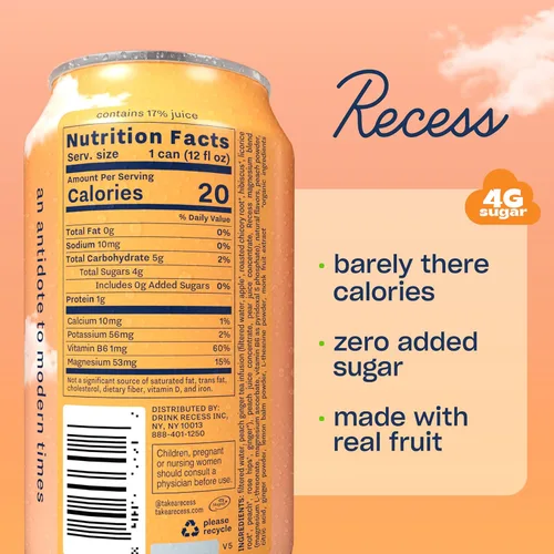 Miniatura 40 de Recess Mood - Bebida calmante con suplemento de magnesio, 12 onzas (Vainilla Naranja, paquete de 12)