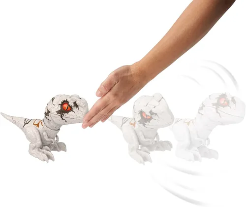 Miniatura 4 de Mattel Jurassic World Dominion Uncaged Rowdy Roars Atrociraptor Fantasma Dinosaurio Figura de Acción, Juguete con Movimiento Interactivo y Sonido