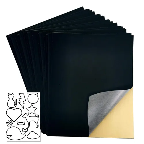 Miniatura 17 de 4 hojas de terciopelo autoadhesivas, tela flocada autoadhesiva para cajones de joyas, forro de caja de almacenamiento (4 piezas, negro)