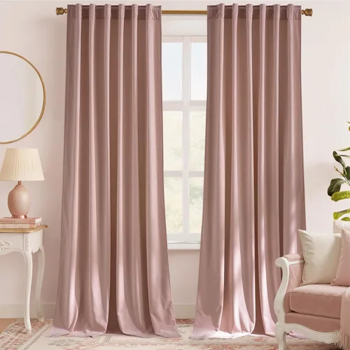 Miniatura 18 de NICETOWN Cortinas blancas extralargas de 144 pulgadas para telón de fondo, cortinas de terciopelo con aislamiento térmico y reducción de ruido