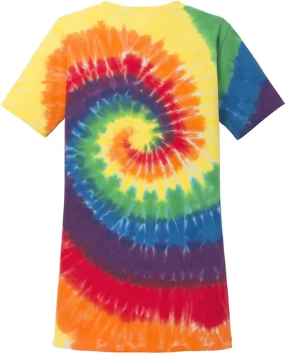 Miniatura 2 de Joe's USA Koloa Camisetas coloridas con cuello en V, estilo tie- dye, en 10 colores, tamaños XS-4XL.