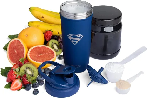 Miniatura 7 de Smartshake DC COMICS Reforce - Botella mezcladora de proteínas de acero inoxidable 900 ml 30 onzas - Tapa a prueba de fugas con rosca - Sin BPA