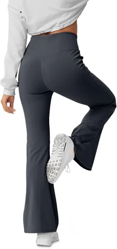Miniatura 32 de HEGALY Pantalones de yoga acampanados para mujer, leggings cruzados, suaves, de cintura alta, pantalones casuales de entrenamiento con corte de bota