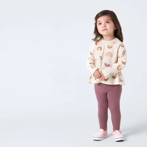 Miniatura 2 de Gerber Conjunto de 2 piezas con cintura peplum para bebés y niñas pequeñas