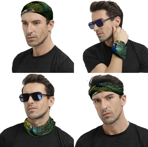 Miniatura 4 de Fan Spread Open Face Scarf Cover Ear Loop Hole,Outdoors Face Mask for Women Men Sports Yoga Running Hiking Ski Snowboard,Cooling Neck Shield Scarf