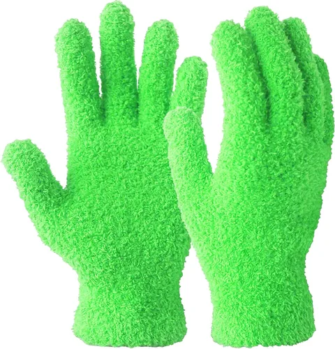 Miniatura 10 de Guantes de microfibra para quitar polvo de plantas de Evridwear reutilizables, guante de limpieza de hojas para plantas de interior, persianas, Azul