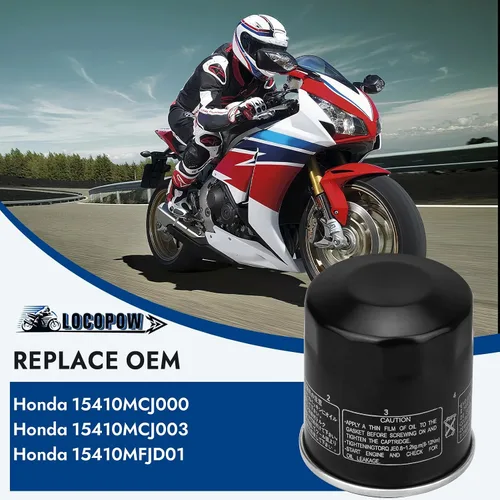 Miniatura 3 de LOCOPOW Filtro de aceite CBR600RR para Honda CBR 600RR/CBR 600/CBR1000RR CBR 1000RR/CBR 900RR/CBR 929RR/CBR 954RR/CBR500R CBR650F CB1000R CB1100